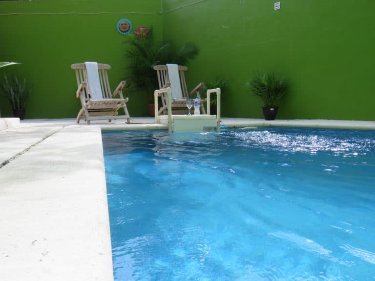 Enjoying the pool area, vacation rental condo in Cozumel, Mexico